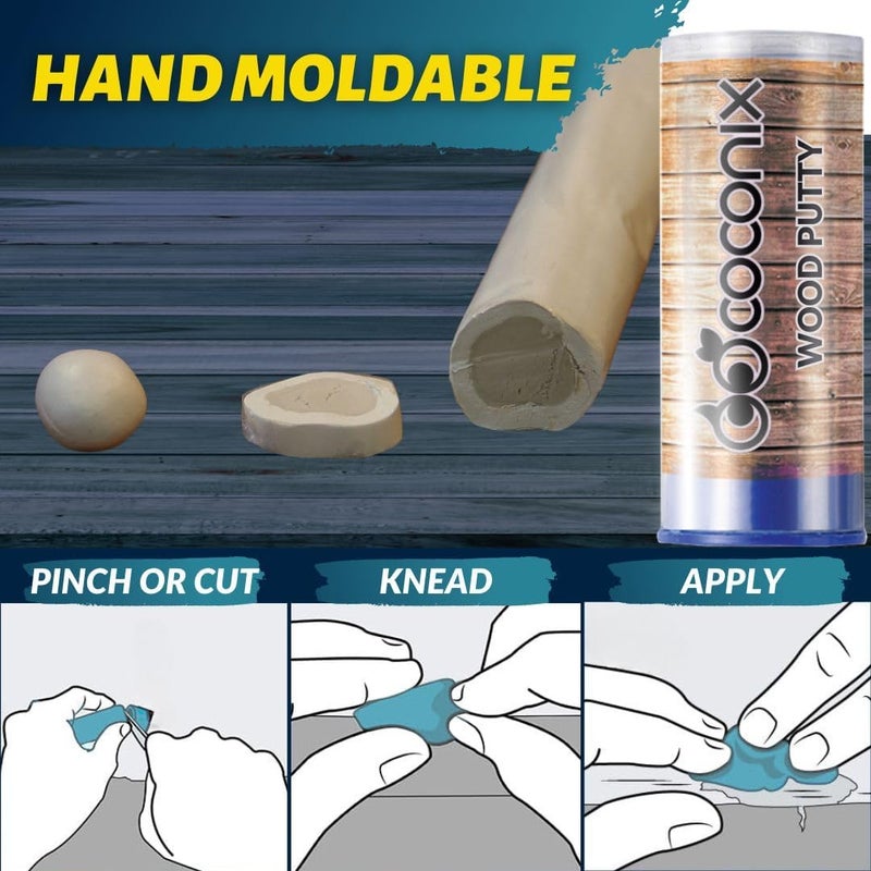 Coconix Floor & Furniture Repair Kit | Fix Scratches, Scuffs, and Dents on Hardwood Floors, Furniture, and Laminate Surfaces | Easy Application with Kneadable Putty - Image 3